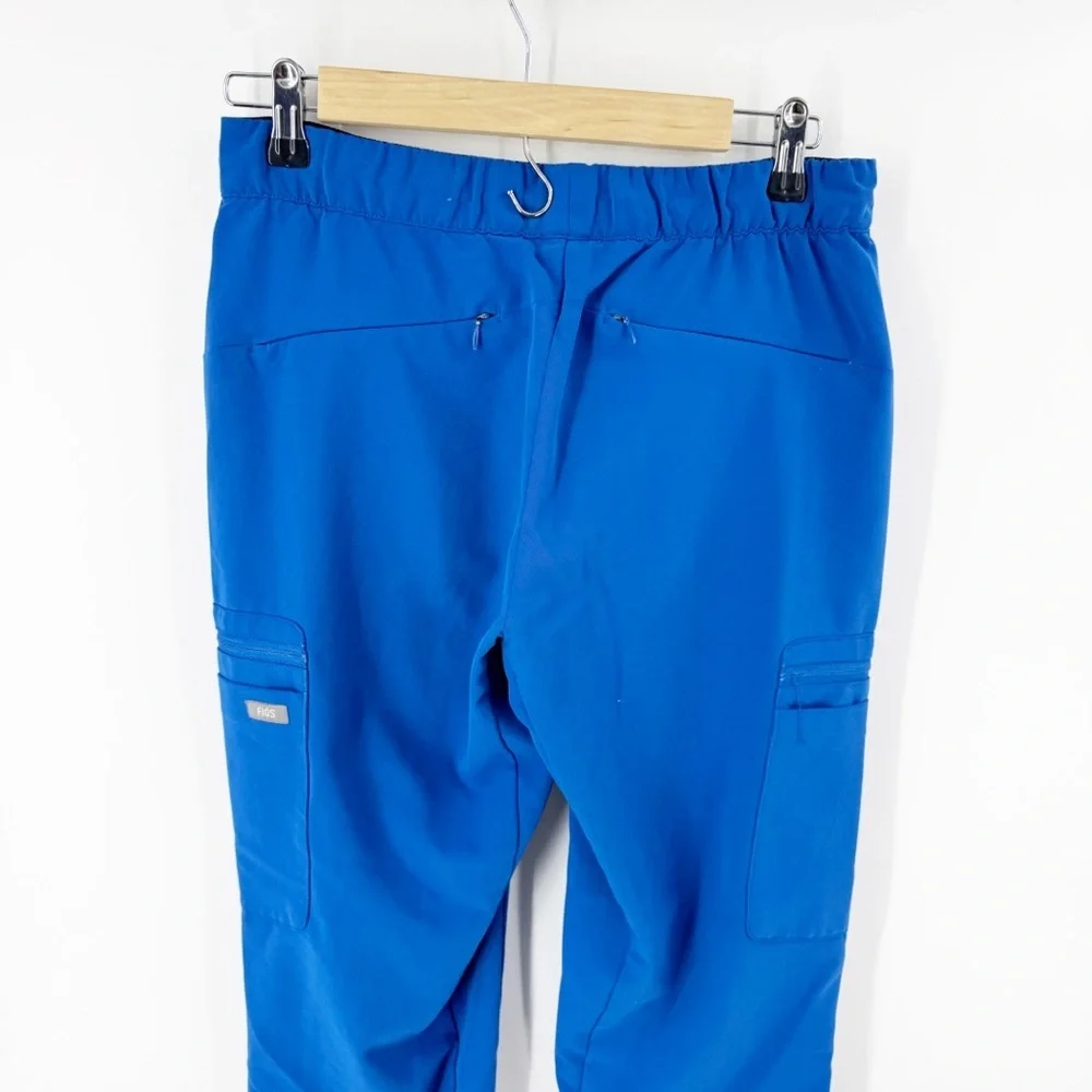 ✅ Figs Blue Cargo Pants with Elastic Cuffs‎ Zamora Jogger Scrub Pants SMALL